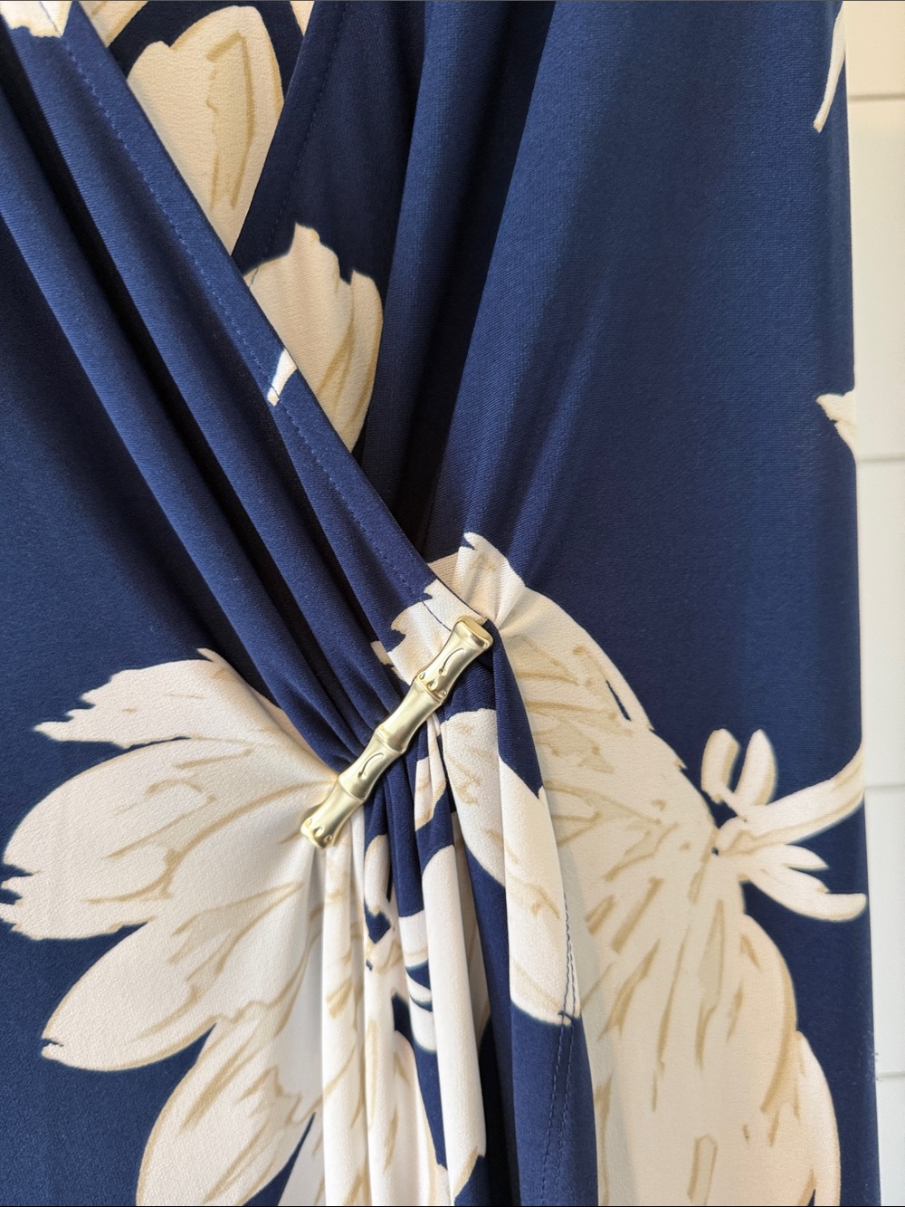 Tommy Bahama Flora Nights Midi Dress in Island Navy Size M - Picture 8 of 11